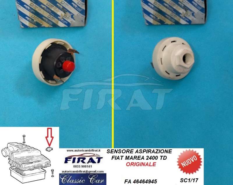 SENSORE ASPIRAZIONE FIAT MAREA 2400 TD (46464945)